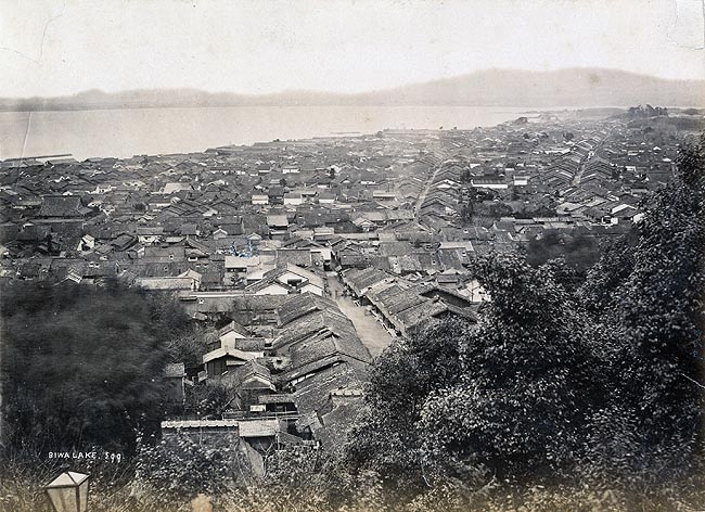 明治期の大津市街(大津市歴史博物館蔵)