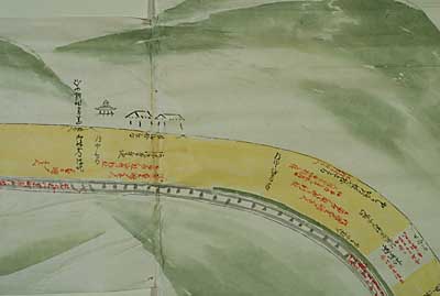 大津・京都間道造絵図(部分)