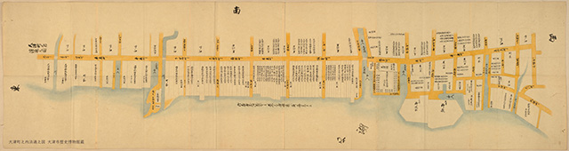 大津町之内浜通之図